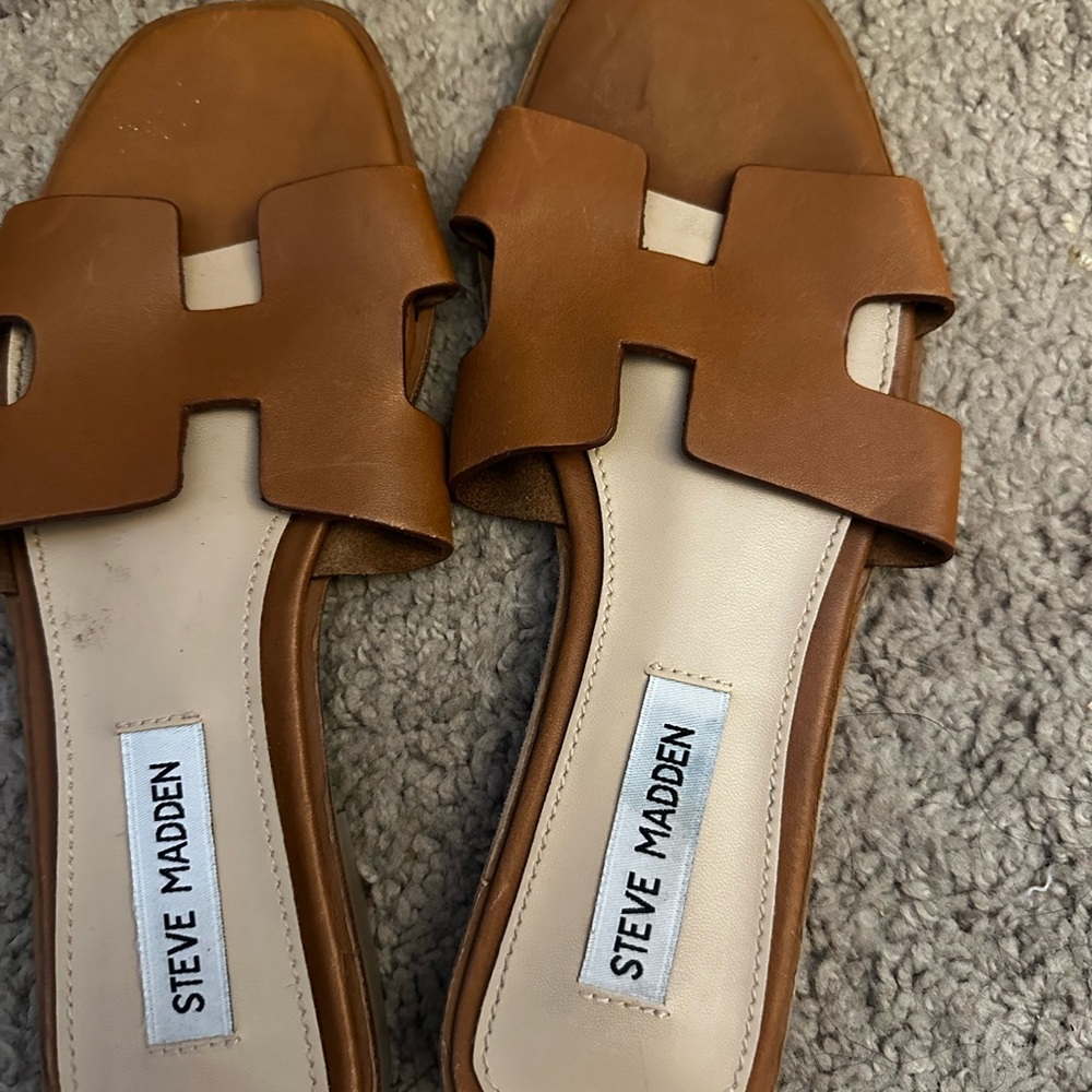 Steve Madden Women's Brown Slide Sandals